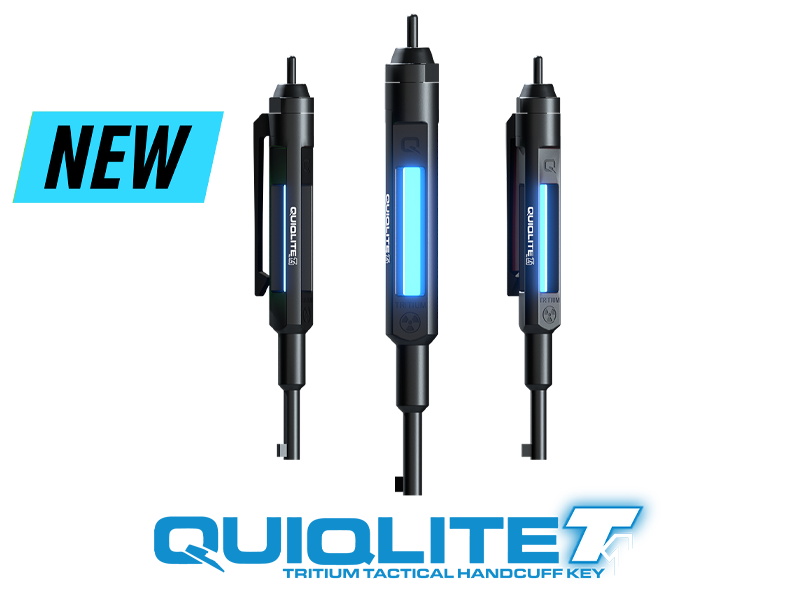QuiqLite T1 Tactical Handcuff Key with Tritium Blue